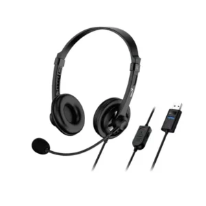 Auscultador Genius HS-230U com Microfone para PC USB‑C Preto
