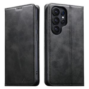Capa Suteni em Couro Premium para Samsung Galaxy S26 Ultra 5G – Preta