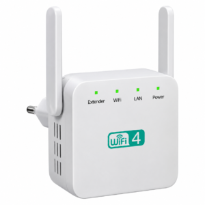 Extensor de Alcance Wi‑Fi 4 N300 300Mbps com Duas Antenas Externas