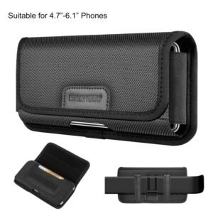Bolsa Horizontal de Cinto HAWEEL HWL2175B para Telemóveis de 4,7 a 6,1 Polegadas — Preta