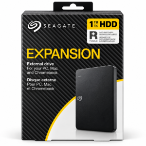 Disco Rígido Externo Portátil Seagate Expansion 1 TB — USB 3.0, Preto