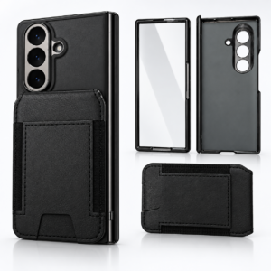 Capa Preta com Módulo Traseiro para Samsung Galaxy Z Fold7 - Executive Modular Black