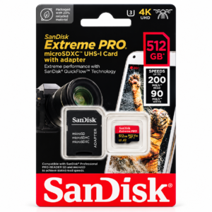 Cartão de Memória SanDisk Extreme PRO microSDXC UHS-I 512 GB