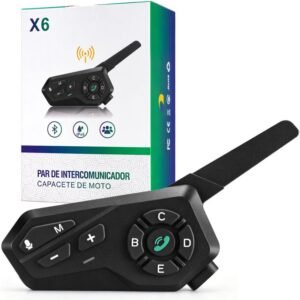 Intercomunicador Bluetooth para Capacete de Motocicleta IPX6 — 1 Unidade