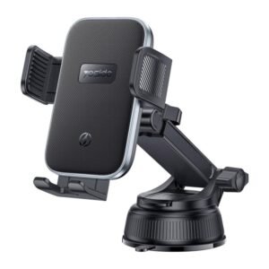 Suporte Veicular Yesido C320 com Ventosa e Carregamento Sem Fios de 15W — Preto